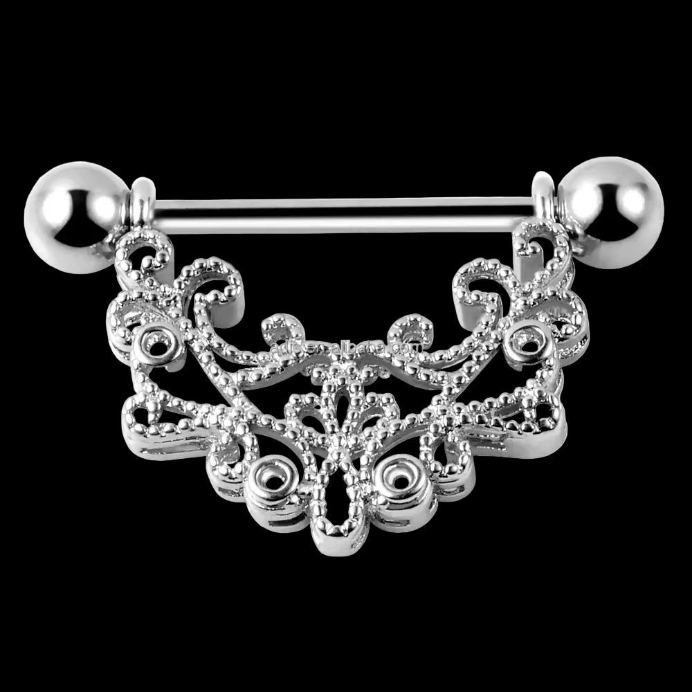 Crown nipple piercing