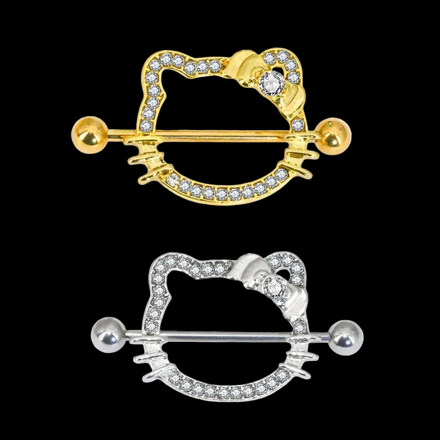 Hello kitty nipple piercings