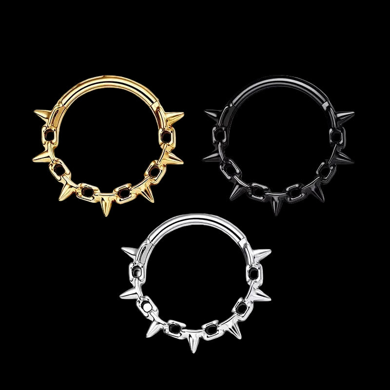 Thorn septum piercing