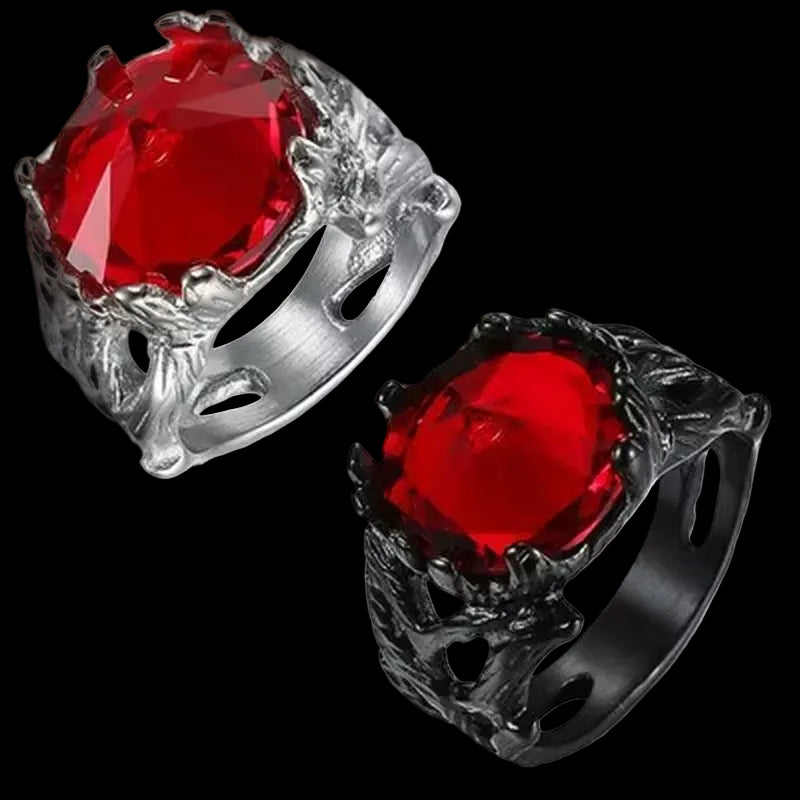 Baroque ruby ring