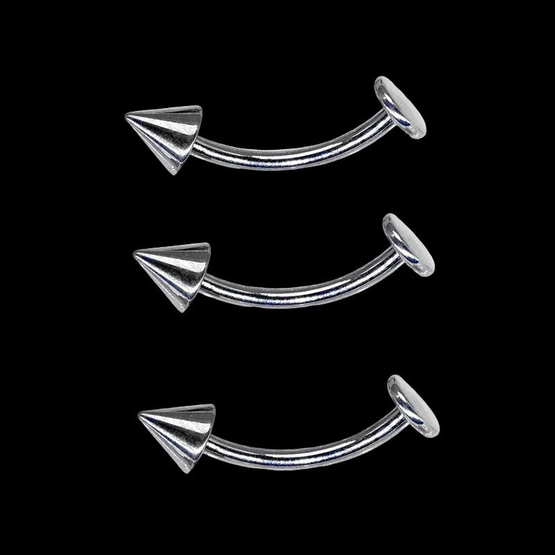 Curved bar lip piercing