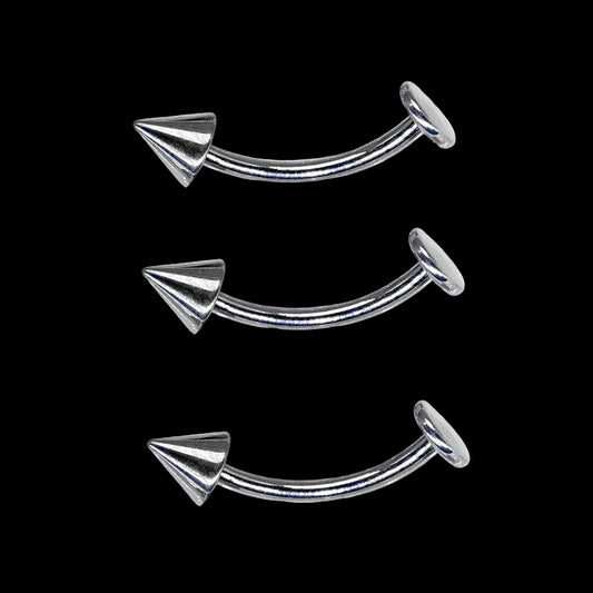 Curved bar lip piercing