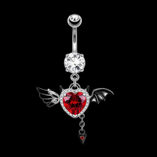 Red collection belly piercing