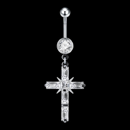Crucifix belly piercing
